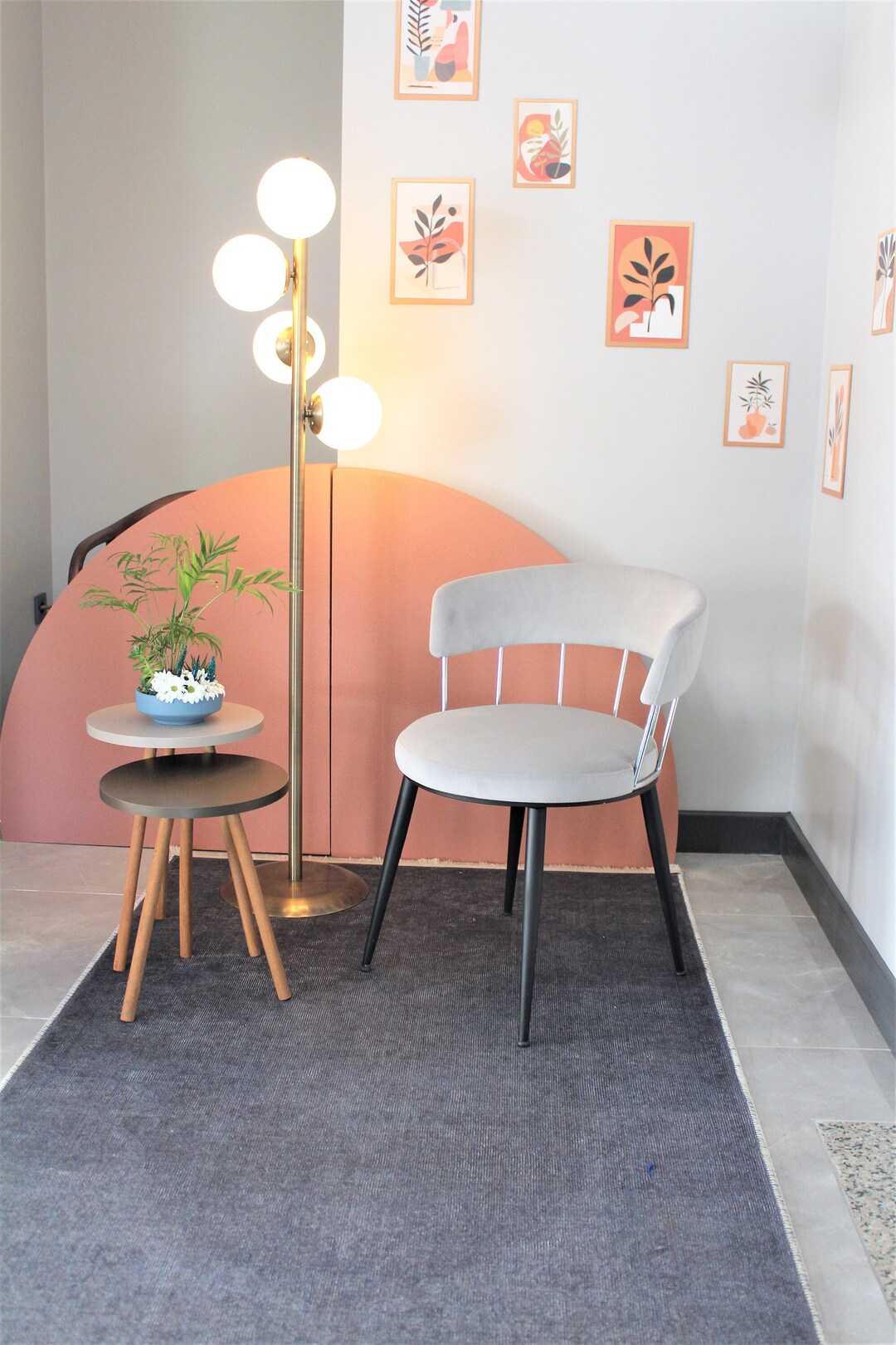 Arms Metal Dining Chair Living Room Dining Room Decoration Etsy