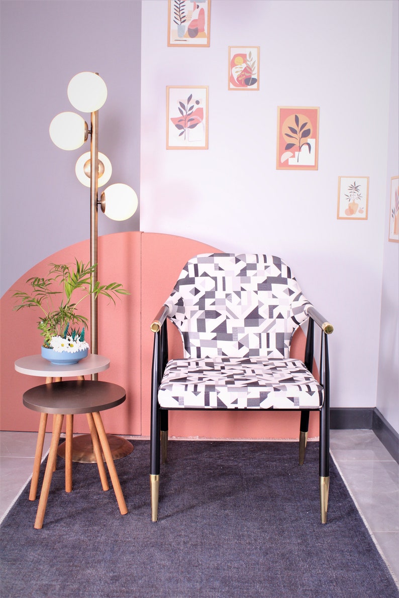 Dining Chair Brass Metal Arms, Chairs for Living Room, Chairs for