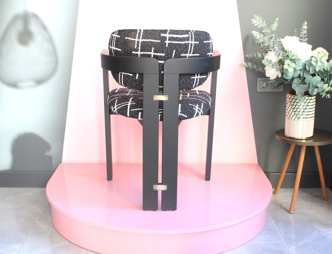 Modern Upholstered Dining Chairs, Completely Handmade, Boucle