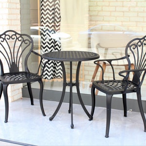 Vintage Garden Bistro Table Set, Outdoor Furniture, Weatherproof, Patio Table and Chairs, Patio Furniture, Retro chair