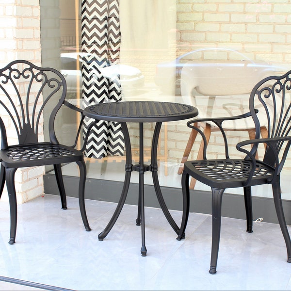 Vintage Garden Bistro Table Set, Outdoor Furniture, Weatherproof, Patio Table and Chairs, Patio Furniture, Retro chair