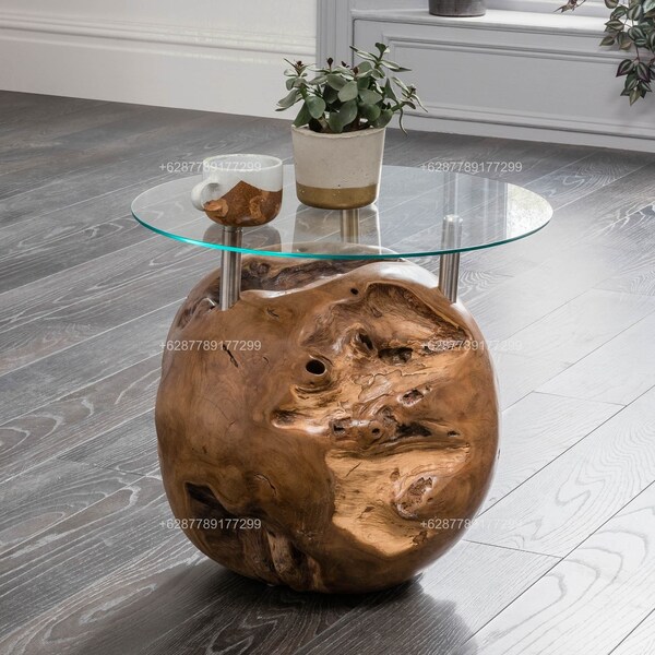 Teak Root Coffee Table Round Etsy