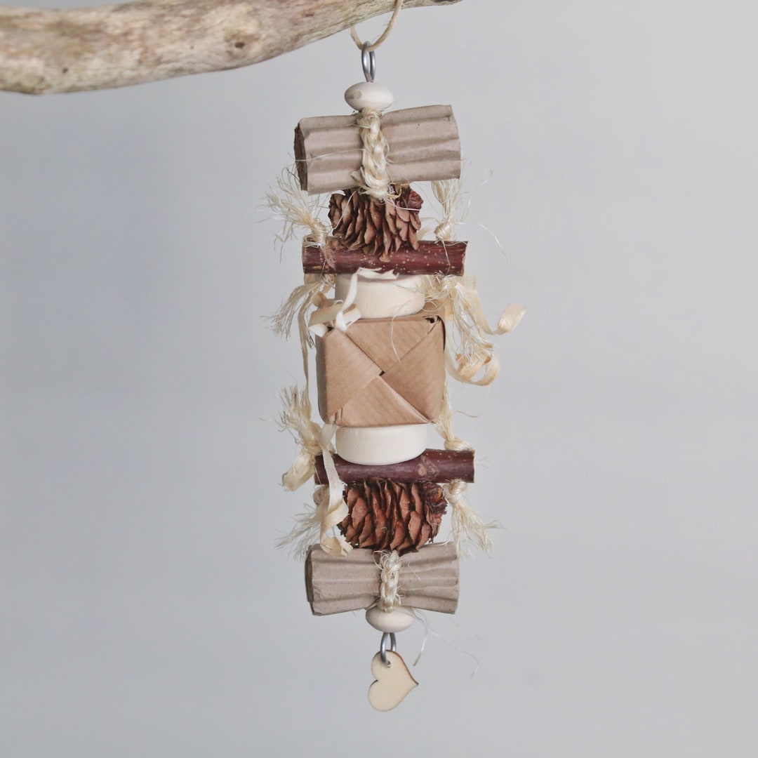 Bird Toy Shredding Toy With Paper Cube Natural Parrots Budgies Guinea