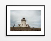 Landscape painting Lighthouse Iceland Decorative art print