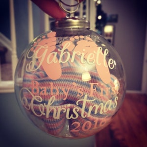 Baby&#39;s First Ornament (Fillable with baby keepsakes)