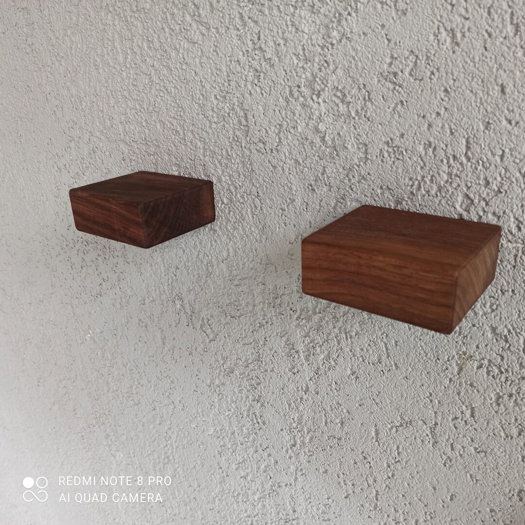 2 Floating Shelves, Small Wall Shelves, Mini Wall Shelves Made of Black