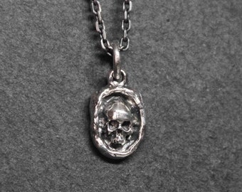 Vintage Solid Sterling Silver Skull Eyes Memento Mori Pendant - Etsy UK