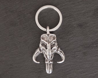 Llavero de mitosaurio mandaloriano / Llavero de acero inoxidable Mando