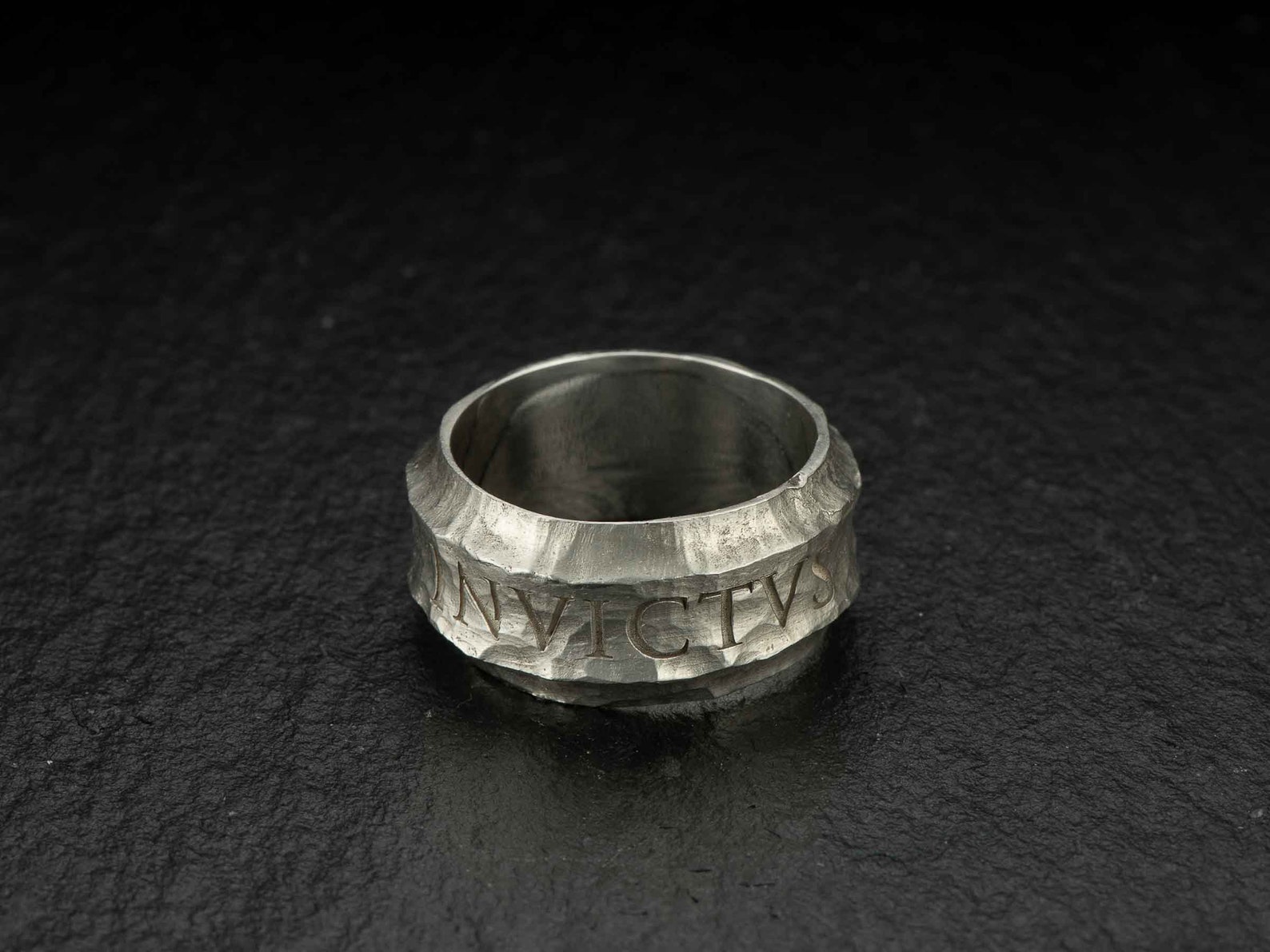 INVICTUS Sterling Silver Ring: Invincible Engraved Band - Etsy