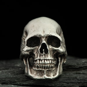 MAXIMUS Skull ring - BIG & HEAVY - sterlig silver  Biker ring - Gothic rocker style