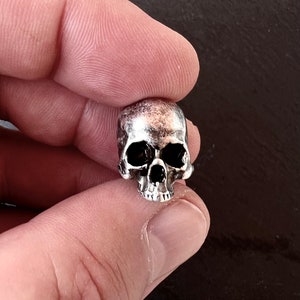 Half jaw Skull lanyard bead silver paracord EDC Knife bead-knife accessory image 8