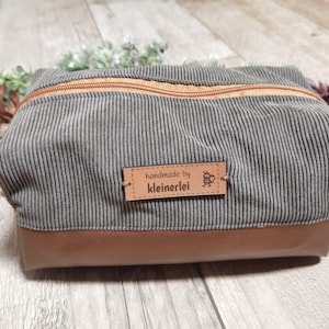 Organizer | Kosmetiktasche | Reise Tasche | Schminktasche | Kulturbeutel | beautybag | Täschchen mit Reißverschluss | Cotton Cord | Bronze