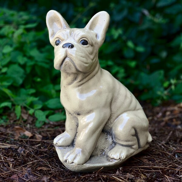 Outdoor French Bulldog Concrete Statue Etsy