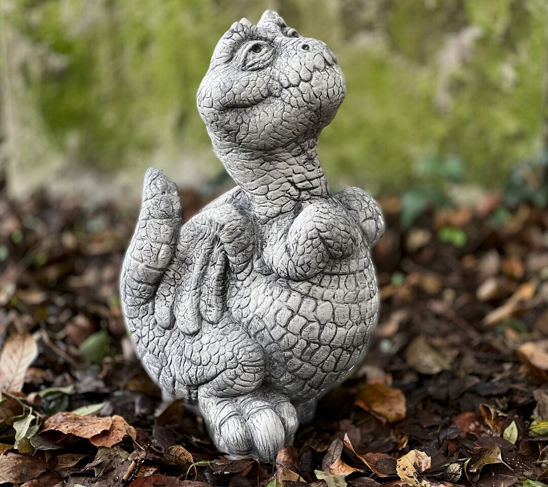 Concrete Large Dragon Statue Sitting Dragon Figure Outdoor Dragon