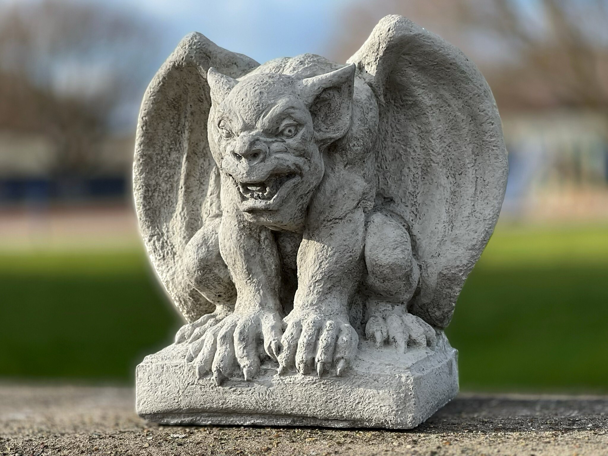 Stone Gothic Massive Gargoyle Statue Concrete Monster Statue Concrete