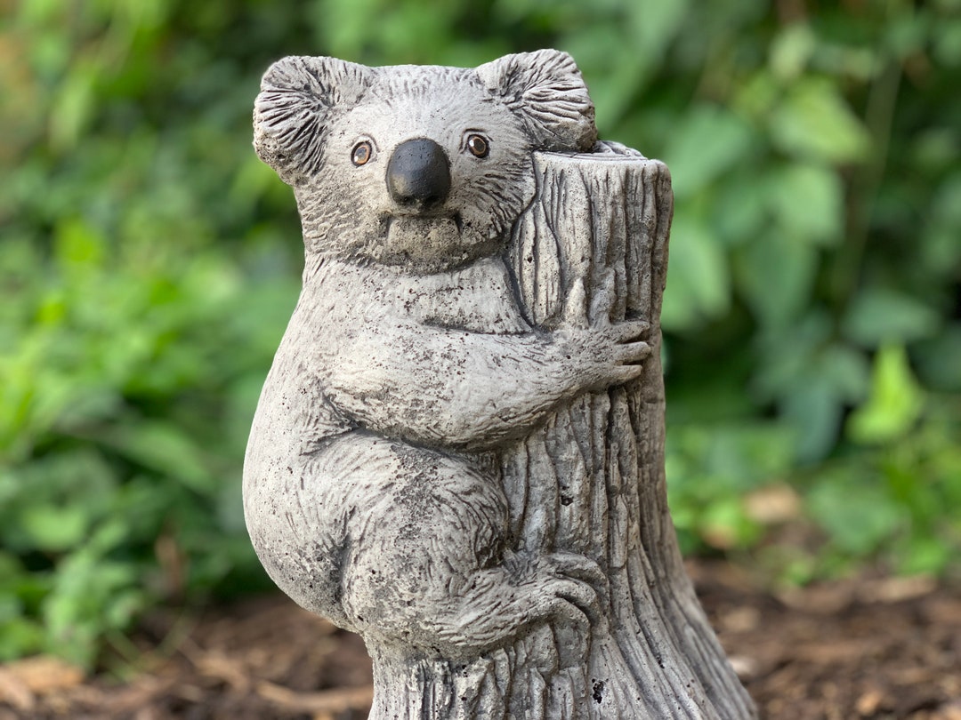 Outdoor Koala on Tree Sculpture Concrete Animal Figurine Etsy