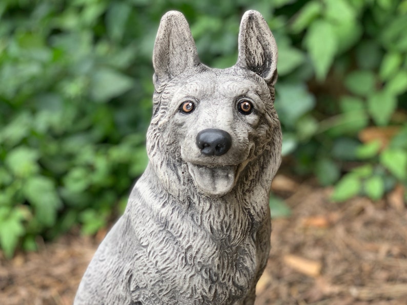 Outdoor Dog German Shepherd Statue Concrete Dog Sculpture Etsy