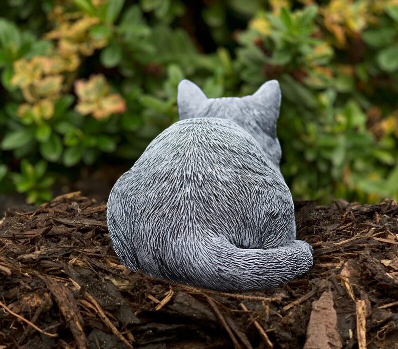 Outdoor Sleeping Cat Statue Concrete Sleeping Kitten Statue Etsy