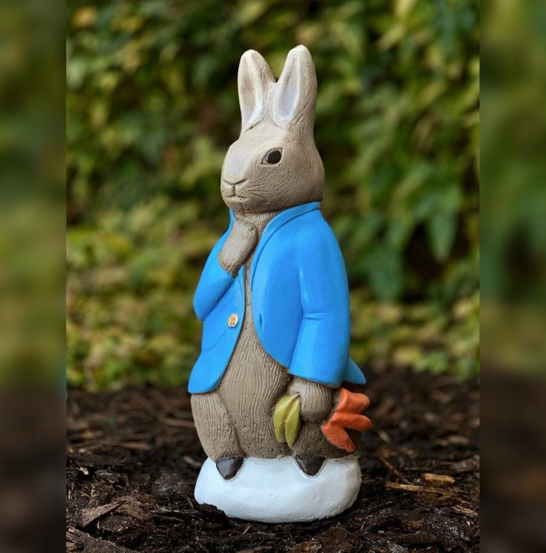 Concrete Rabbit Statue Cute Rabbit Sculpture Garden Bunny Figure Big