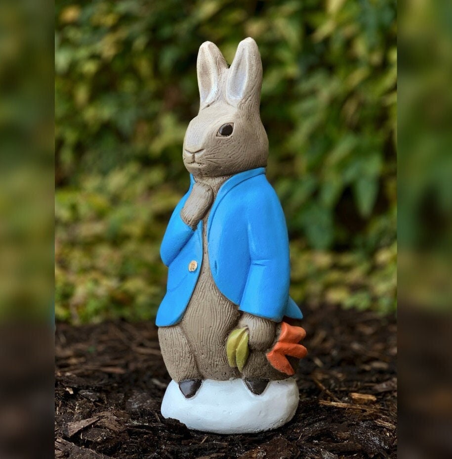 Concrete Rabbit Statue Cute Rabbit Sculpture Garden Bunny Figure Big ...