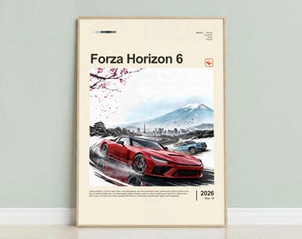 Forza Horizon 6 Poster, Realistic Wall Art, Japan Room Decor, Video Game Print