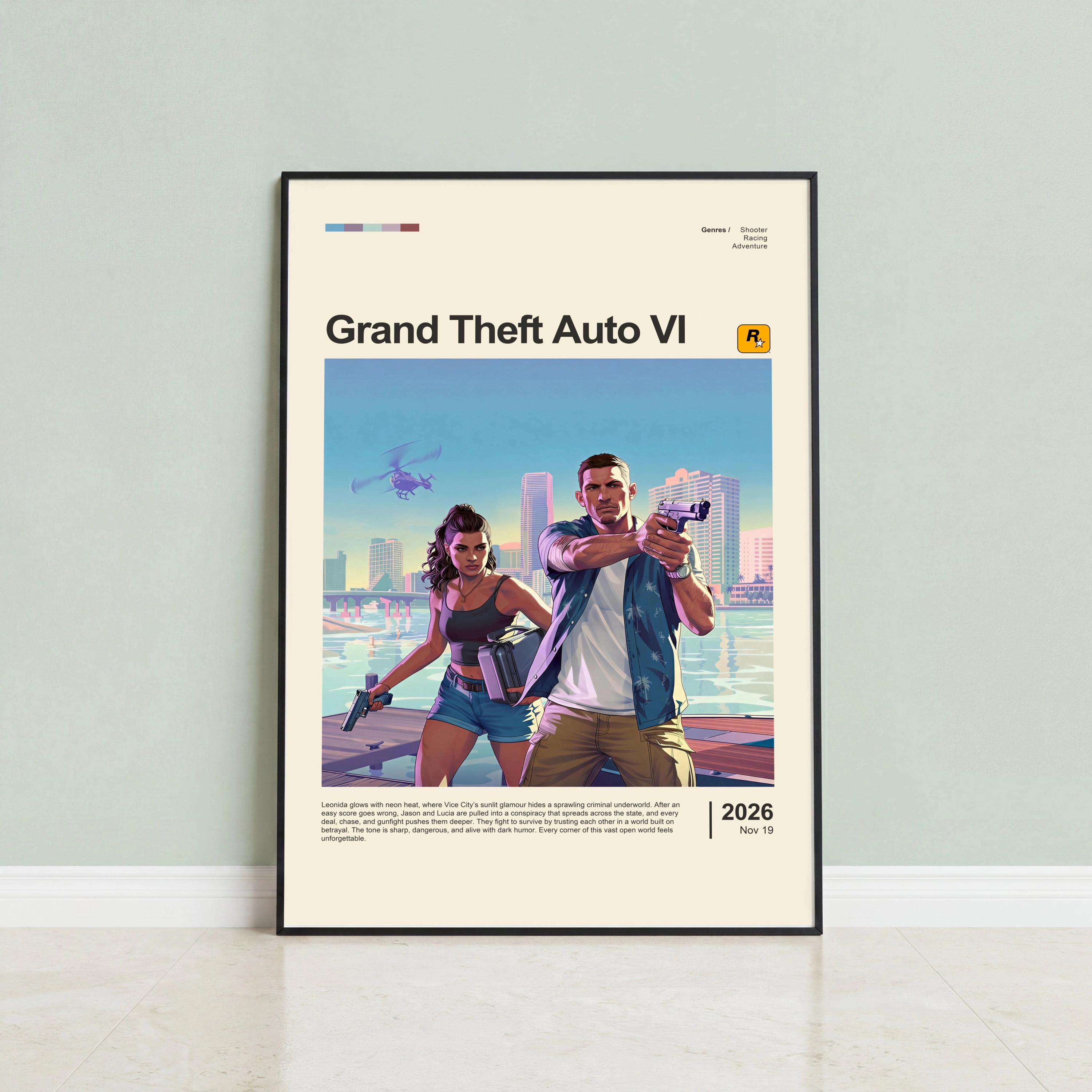 Grand Theft Auto Vice City Poster - Etsy