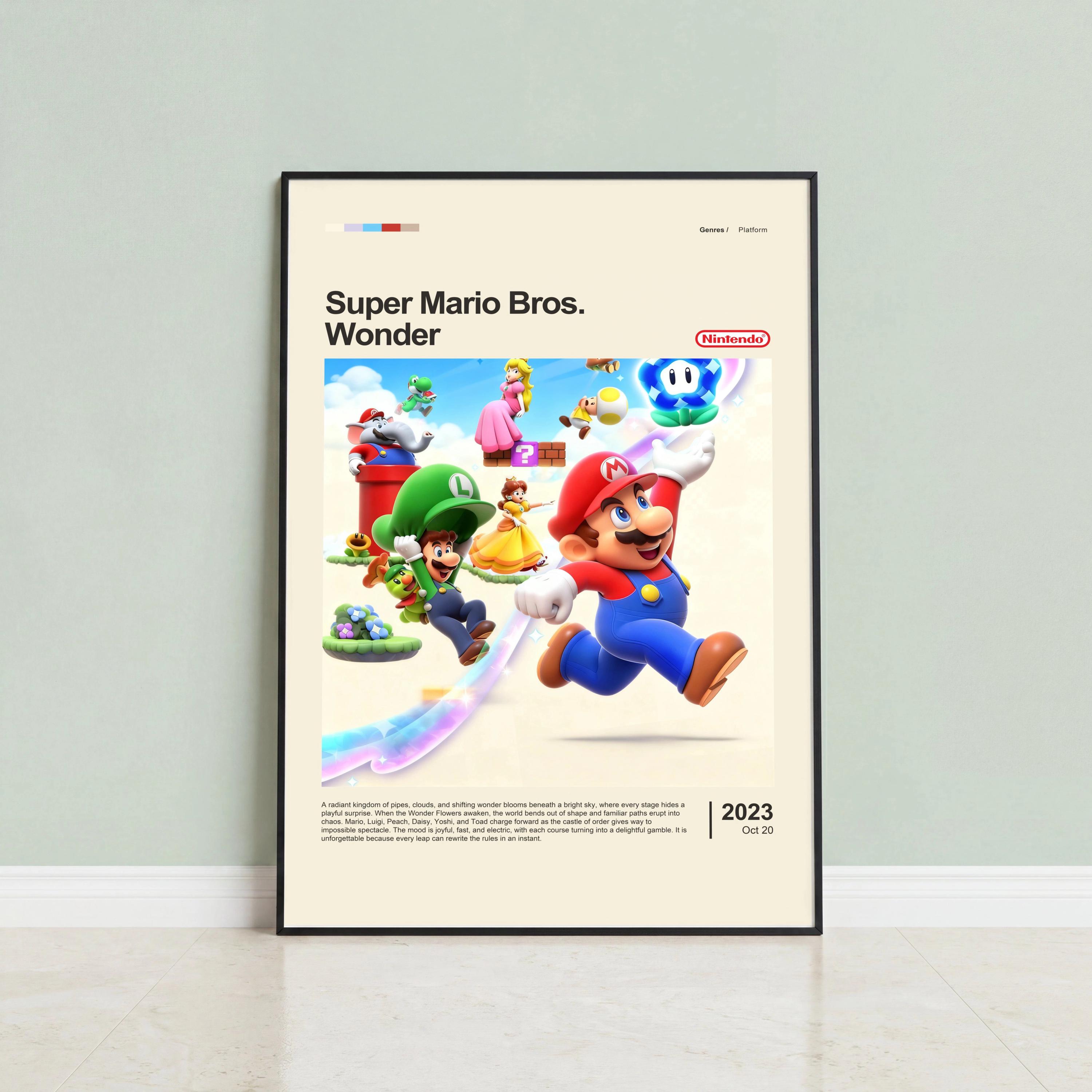 Mario Wonder Poster - Etsy