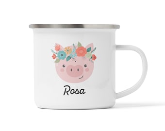Tazza personalizzabile con trattore verde (tema trasporti, bianco) con qualsiasi nome/messaggio sul tuo unico, autista di veicoli pesanti, camion, fattoria, camion, agricoltore