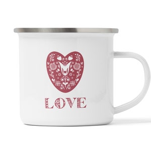 Handmade cup for lovers with LOVE, hygge, Valentine&#39;s Day, love, decoration, cup, wedding, gift, engagement, Scandinavian, decoration