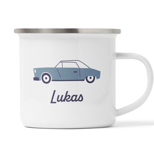 Auto Kindertasse personalisiert, die Geschenkidee für Jungen mit 4,5,6,7,8 Jahre, Auto, Transport, Lukas, Hochzeit, PKW Tasse, Stadt, Deko