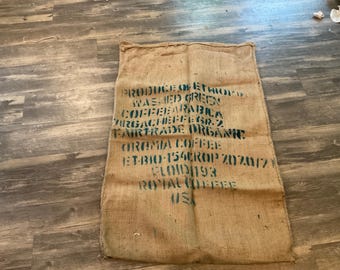 Grab bag burlap coffee bag