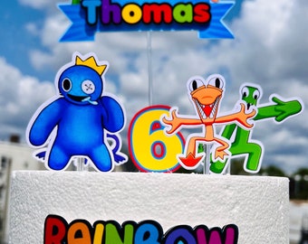 Rainbow Friends Cake Topper, RainbowTheme, Rainbow centerpieces