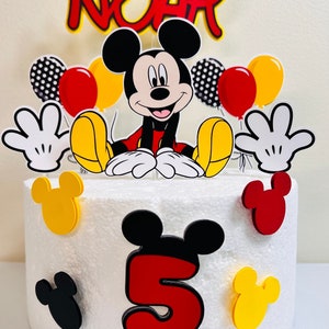 Mickey mouse cake topper,  personalized mickey mouse birthday decorations, mickey mouse birthday cake topper, Mickey Mouse