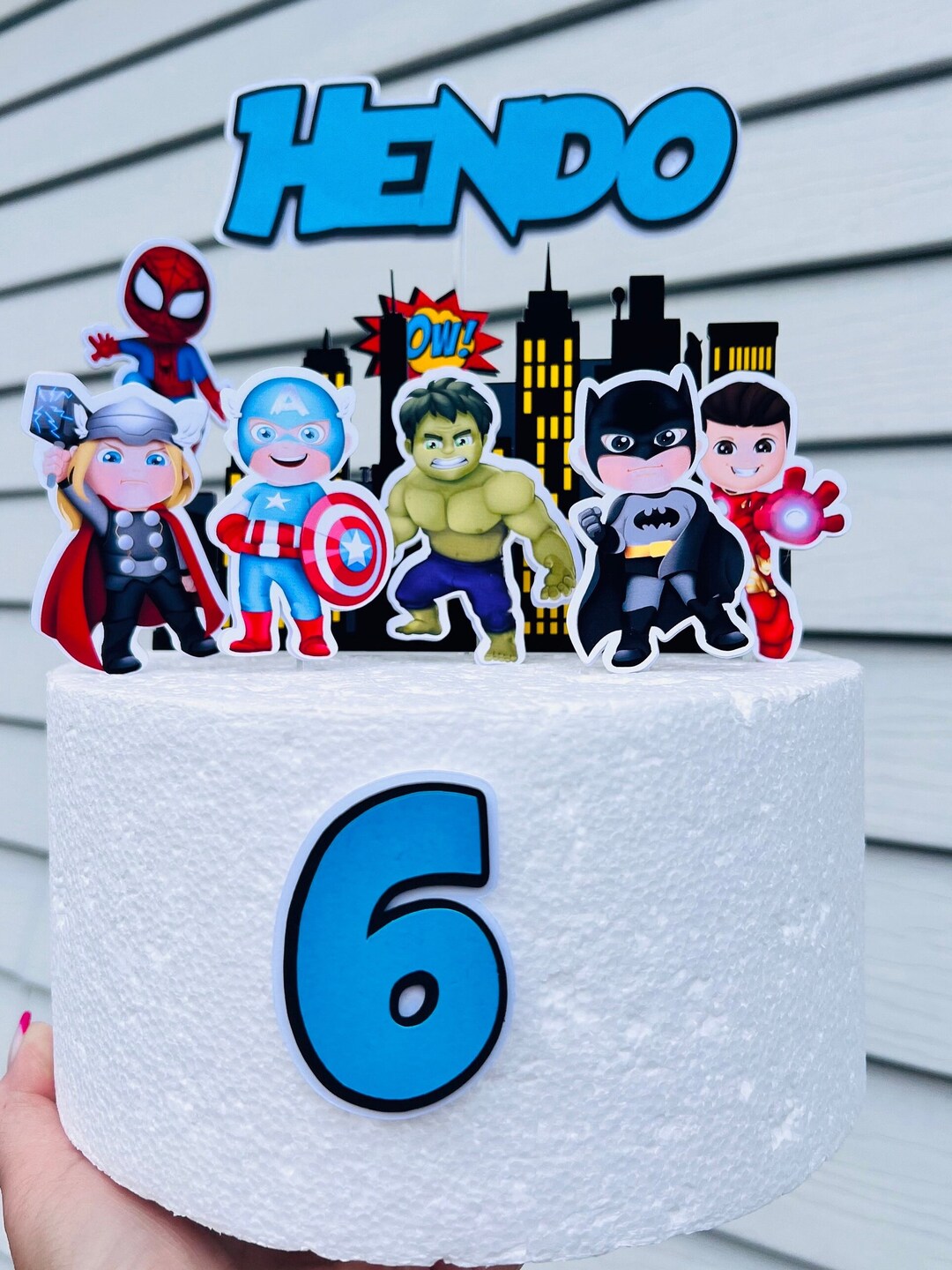 Justice League Cake Topper Justice League Party Heroes Cake Etsy