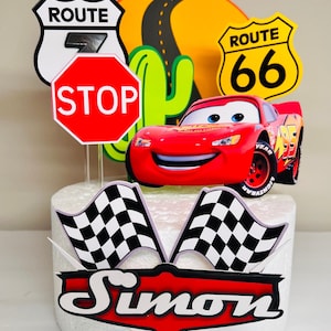 Cars Cake Topper, Cars Birthday Party,  Cars  Topper, Cars Cake Decoration,  Cake Topper, Customize Cars Cake