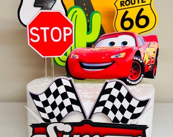 Cars Cake Topper, Cars Birthday Party,  Cars  Topper, Cars Cake Decoration,  Cake Topper, Customize Cars Cake