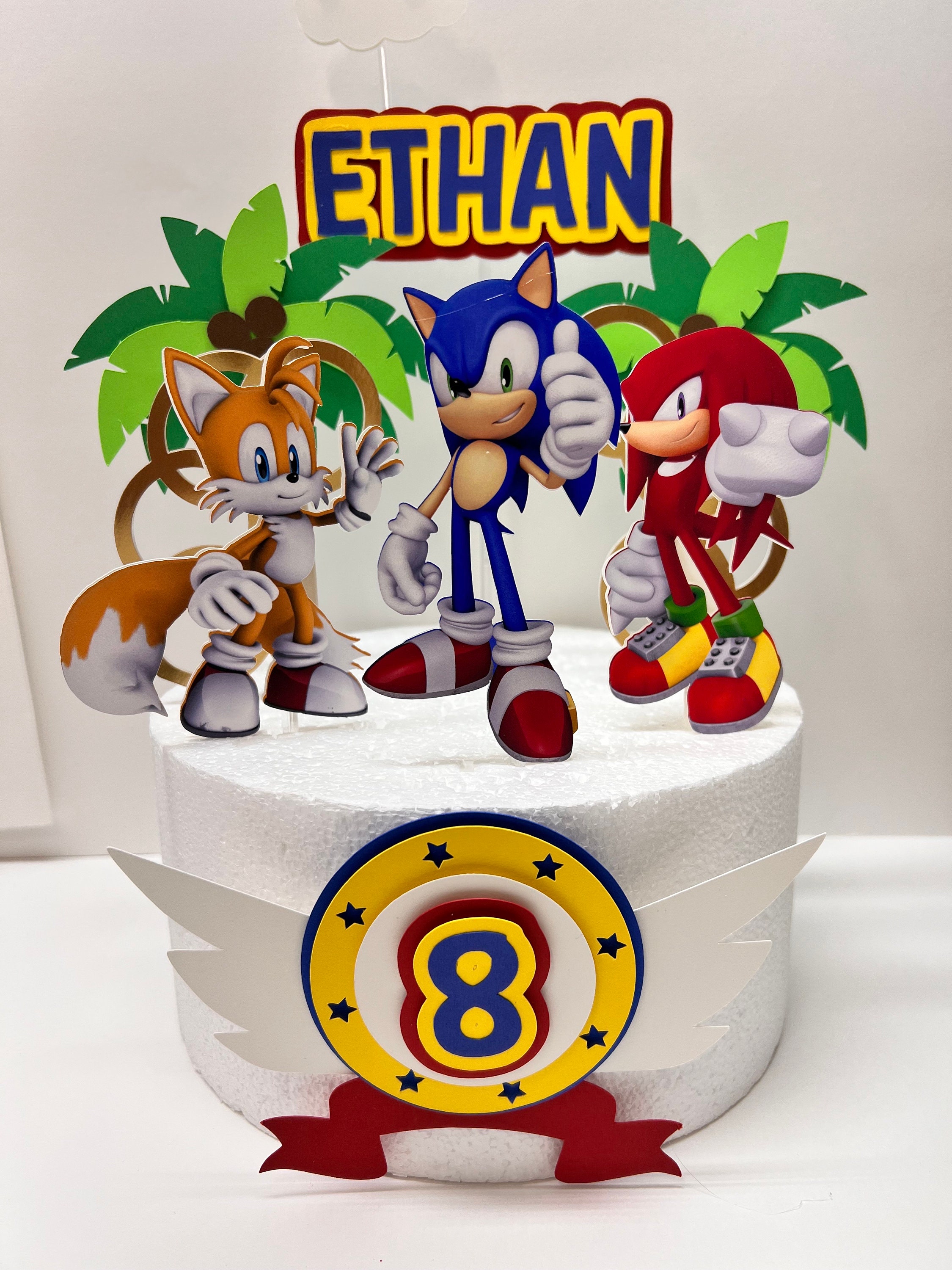 STL file Sonic-themed cake topper 🍰・3D printing design to