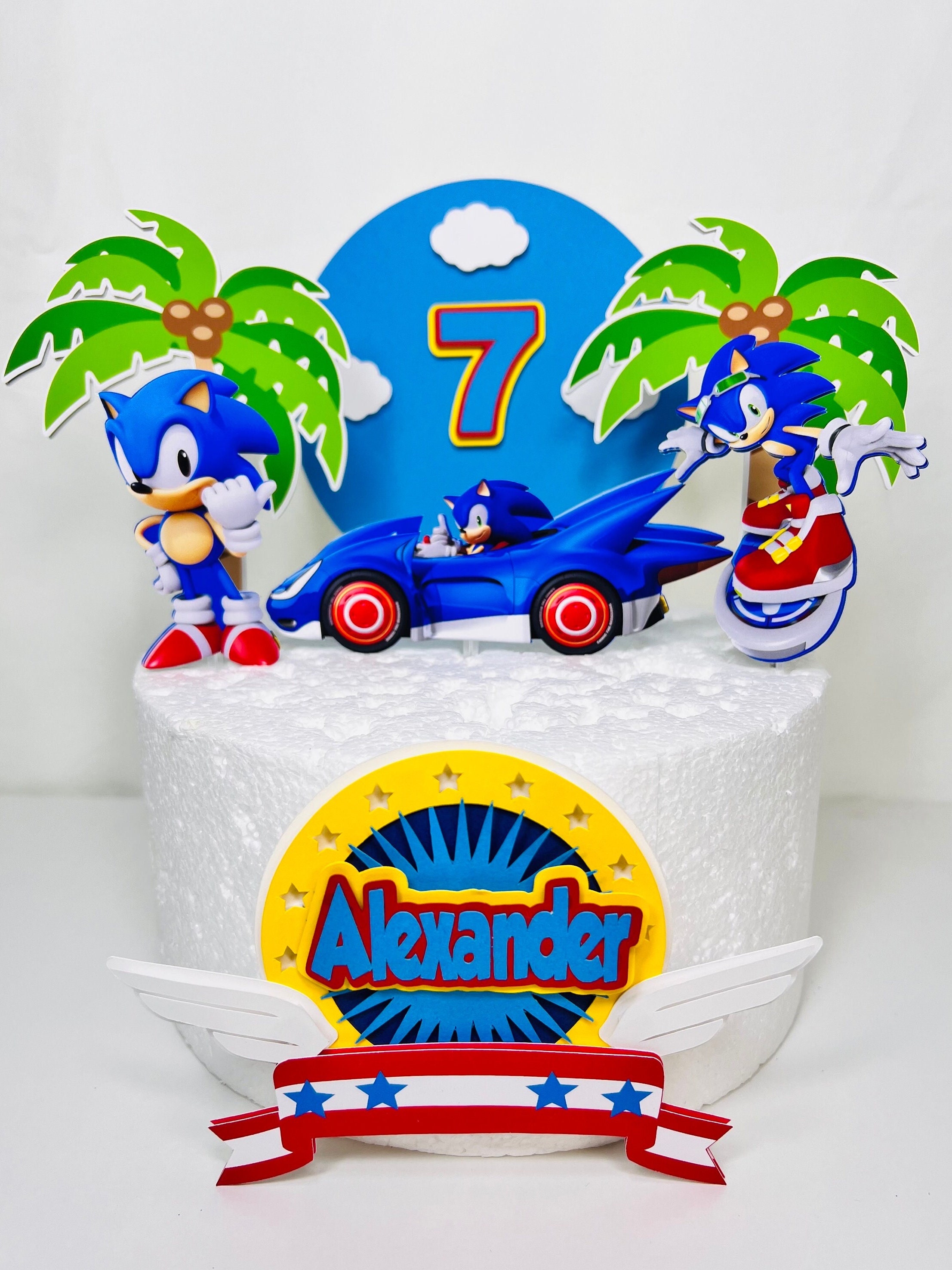 Sonic Cake Topper Sonic Birthday -  Hong Kong