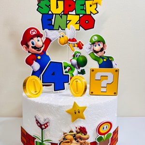 Super Mario inspired Cake Topper, Super Mario Bros, Super mario theme