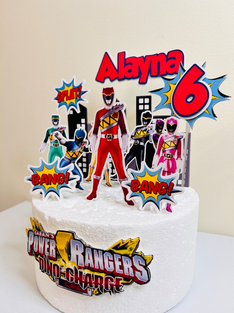 Most Decorated Ranger Inspired Power Rangers Cake Topper, Power Rangers Theme, Heroes Decor ...