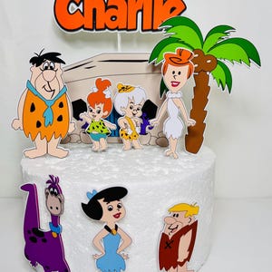 The Flintstones Theme Cake Topper, The Family  Flintstones
