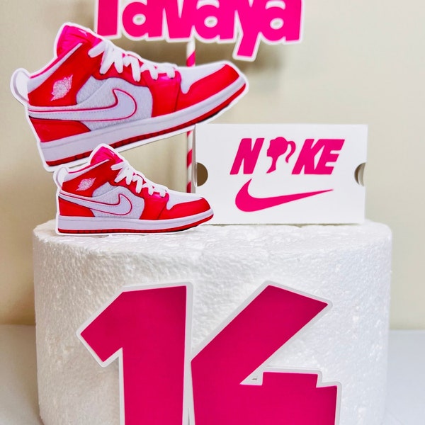 Sneaker Personalized Cake Topper, Custom cake topper sneaker, sneaker party