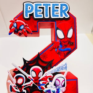 Spidey  and his amazing friends 3D 7” Letters or Numbers | Spidey Party Decorations | Spidey Birthday | Spidey Centerpieces