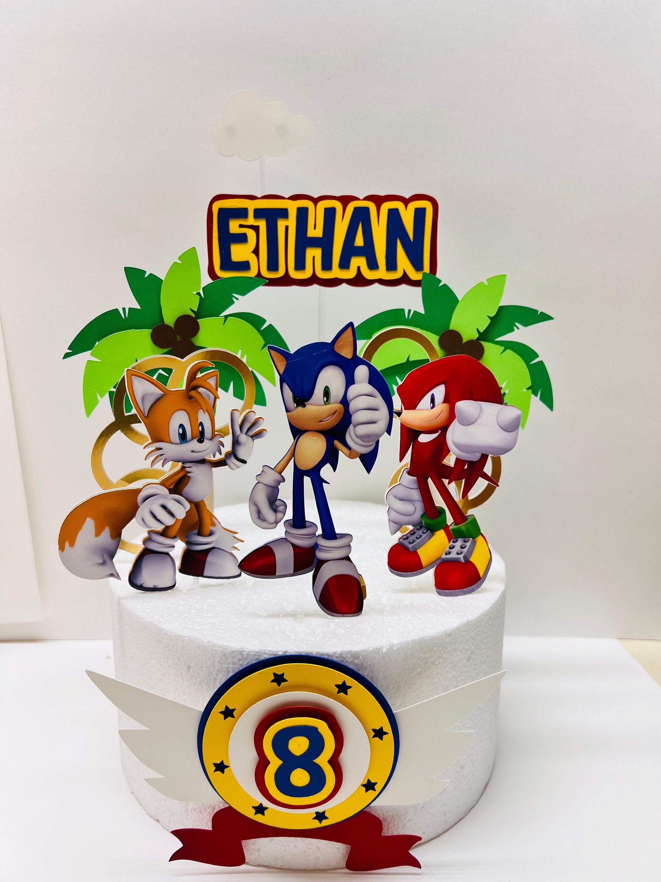 Sonic Retro Style Game Edible Cake Toppers – Cakecery