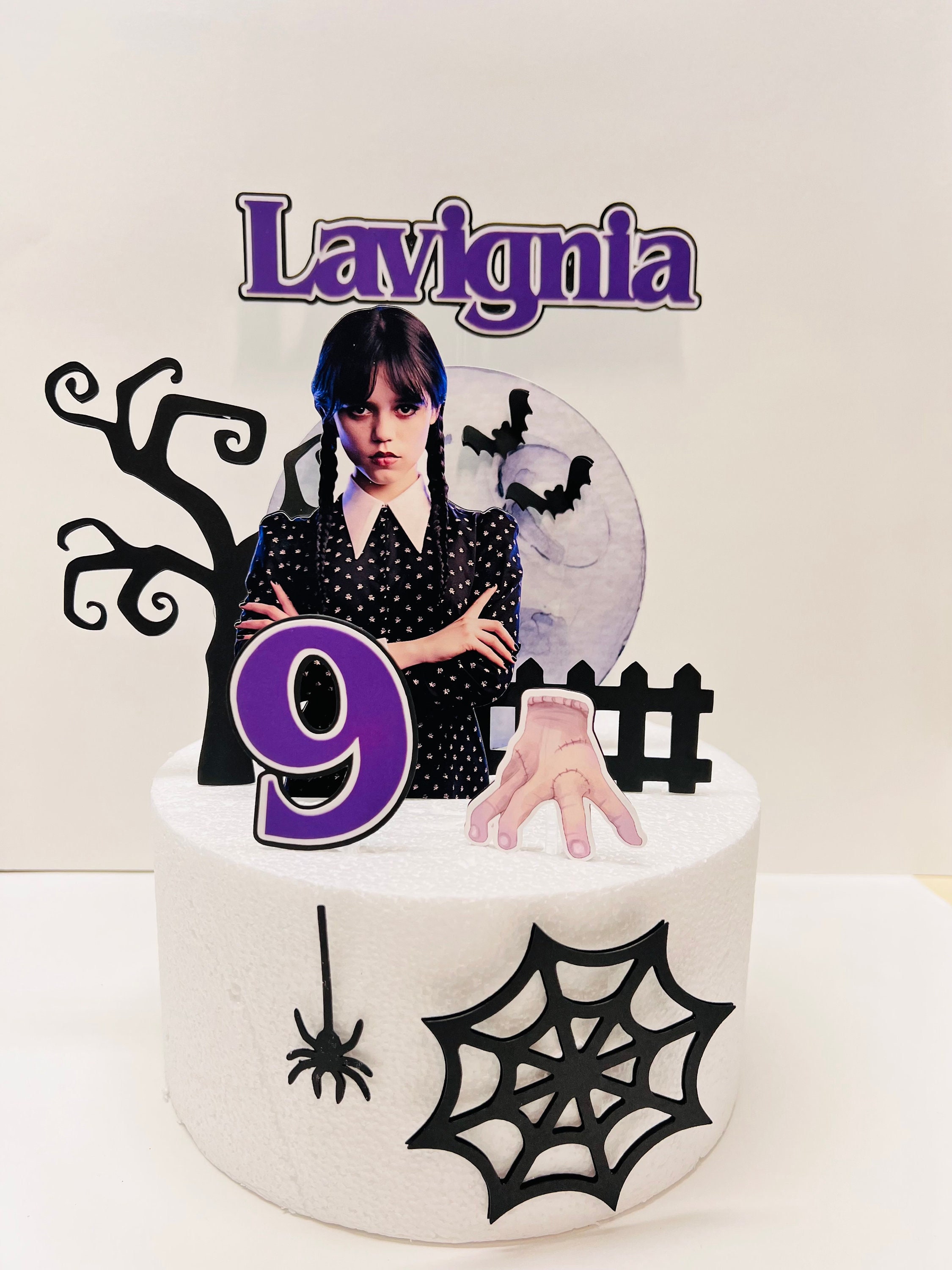 Mercredi Addams Cake Topper/Mercredi Cake Topper/Custom Cake