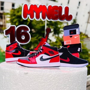 Sneaker Personalized Cake Topper, Custom cake topper sneaker, sneaker party
