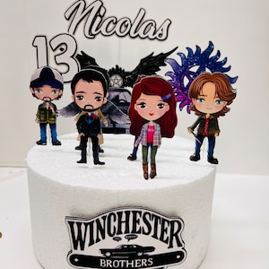 Cake topper supernatural, Supernatural TV Show, Dean Winchester, center pieces