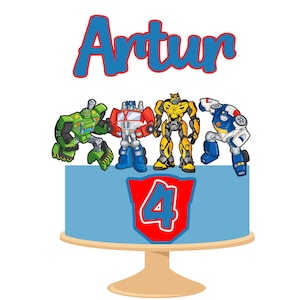 Transformers Cake Topper, Bumbel Bee Topper, Optimus Prime Topper, Transformers Birthday, Robot Topper, Cars Topper
