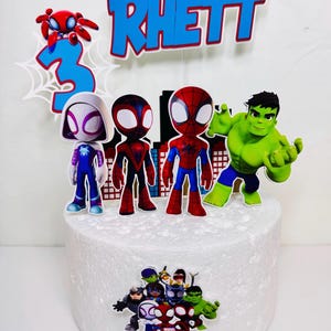 spidey cake topper, spidey and his amazing friends, spidey birthday decoration, birthday decoration, heroes cake topper