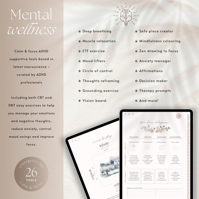 ADHD Digital Planner 2024 ADHD Planner Adult Adhd Planner for iPad